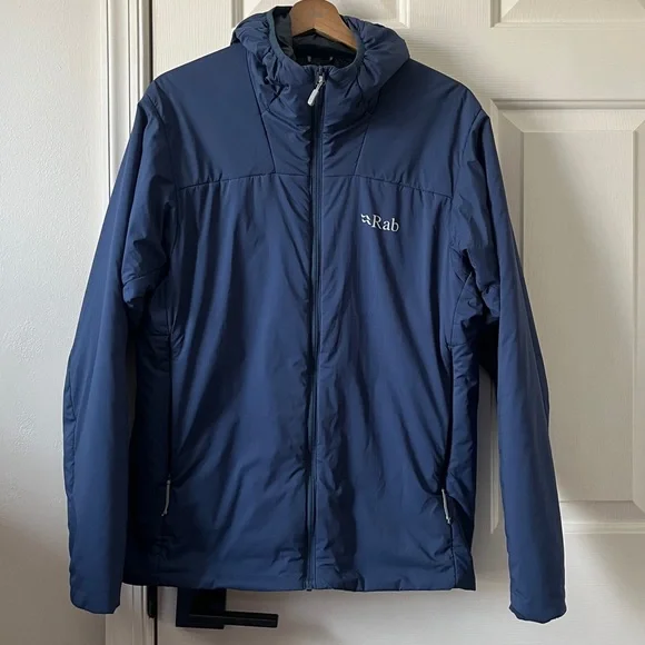 Rab โข Men's Xenair Alpine Light hooded Jacket in Tempest Blue โข Size M - Picture 1 of 14
